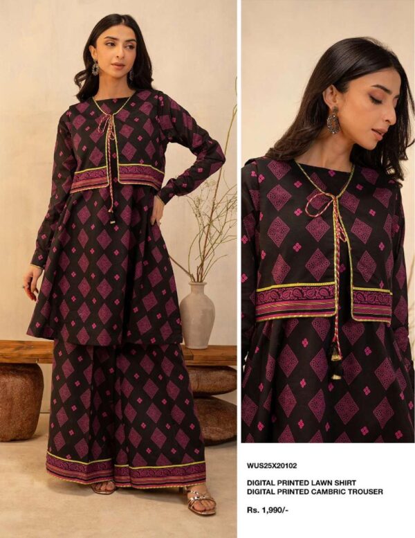 Zell bury Digital Printed Lawn - 3