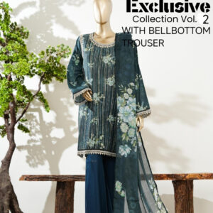 BIN SAEED EMBROIDERED - With Bellbottom Trouser