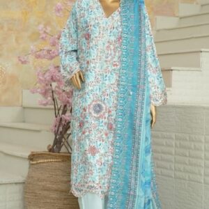 EXCLUSIVE | BIN SAEED EMBROIDERED LAWN WITH BELL BOTTOM TROUSER 3PC STITCHED COLLECTION VOL 2
