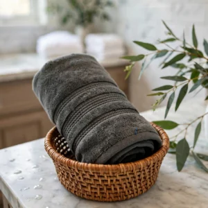 Charcoal Grey Cotton Hand Towel