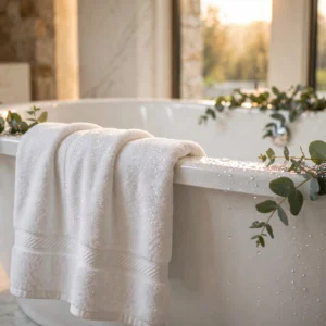 Premium Cotton White Bath Towel